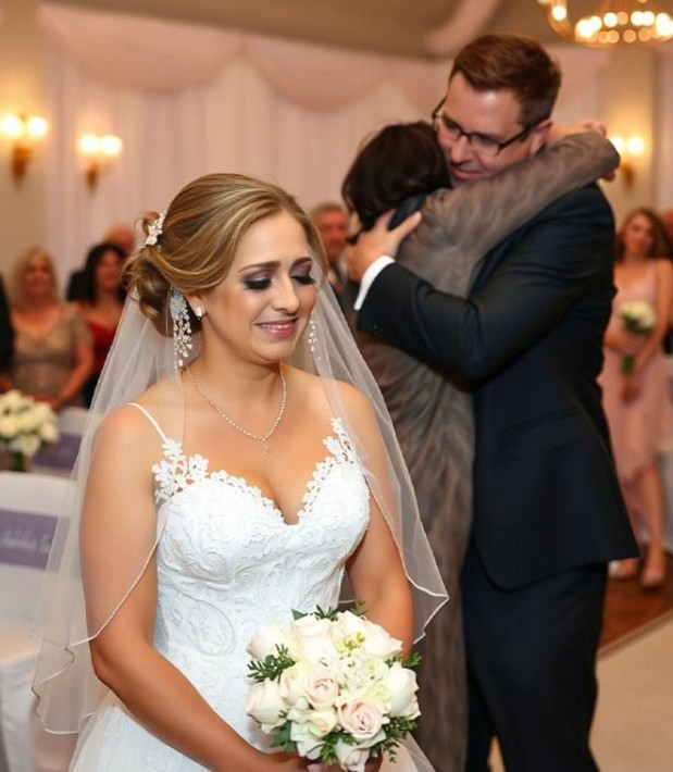 În cel mai important moment al ceremoniei, mirele a părăsit mireasa și s-a îndreptat spre o altă femeie.